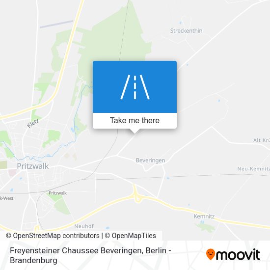 Freyensteiner Chaussee Beveringen map