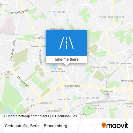 Карта Gedonstraße