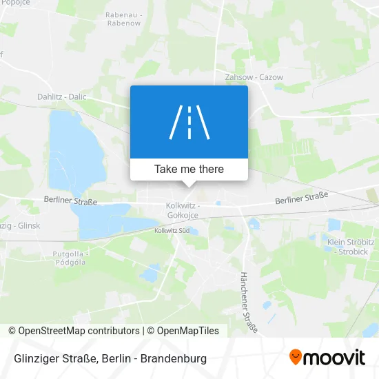 Карта Glinziger Straße