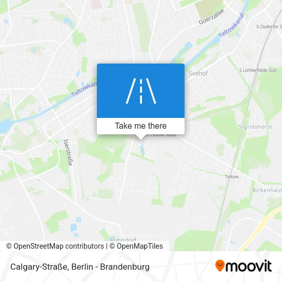 Карта Calgary-Straße