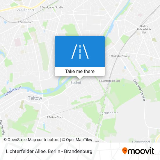 Карта Lichterfelder Allee