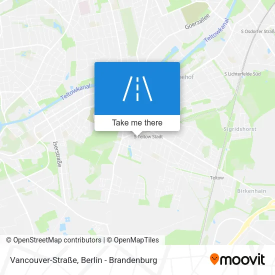 Карта Vancouver-Straße