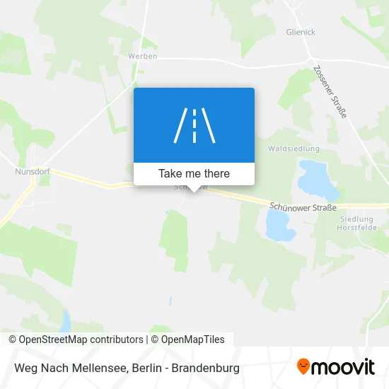 Карта Weg Nach Mellensee