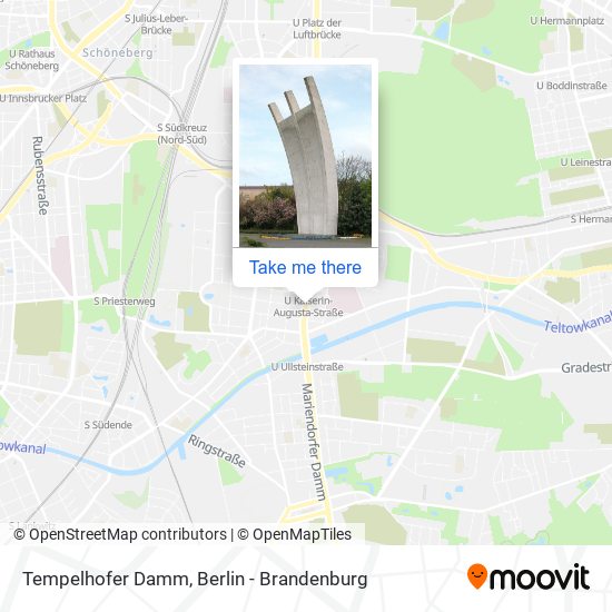 Tempelhofer Damm map