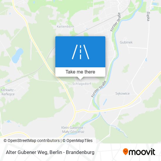 Alter Gubener Weg map
