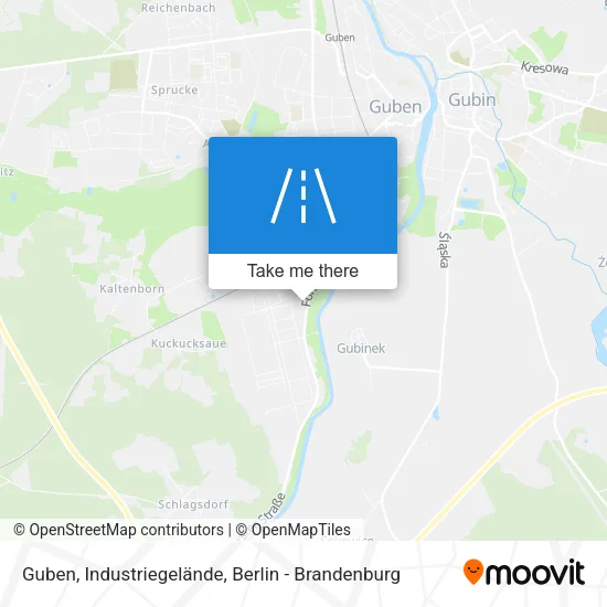 Карта Guben, Industriegelände