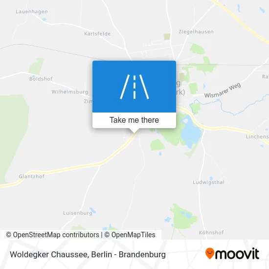 Woldegker Chaussee map