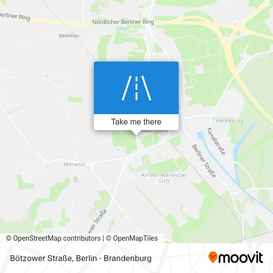 Карта Bötzower Straße