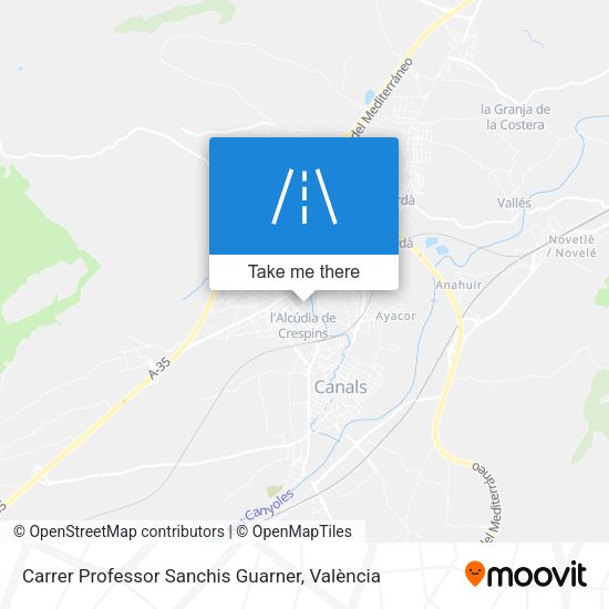 Carrer Professor Sanchis Guarner map