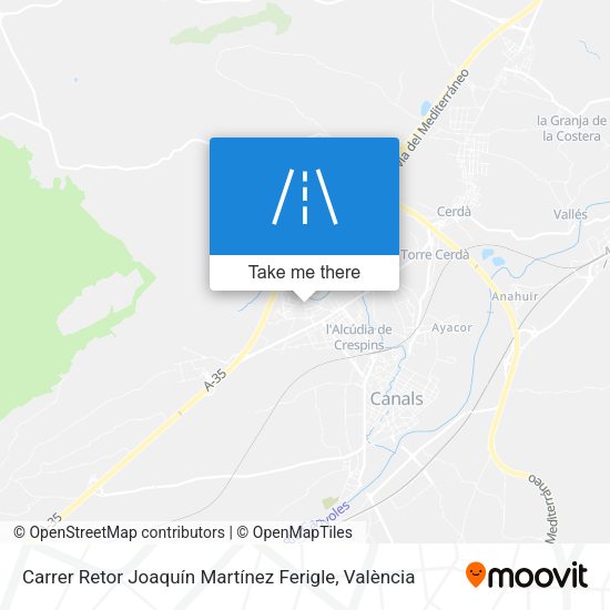 Carrer Retor Joaquín Martínez Ferigle map
