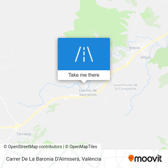 Carrer De La Baronia D'Almiserà map