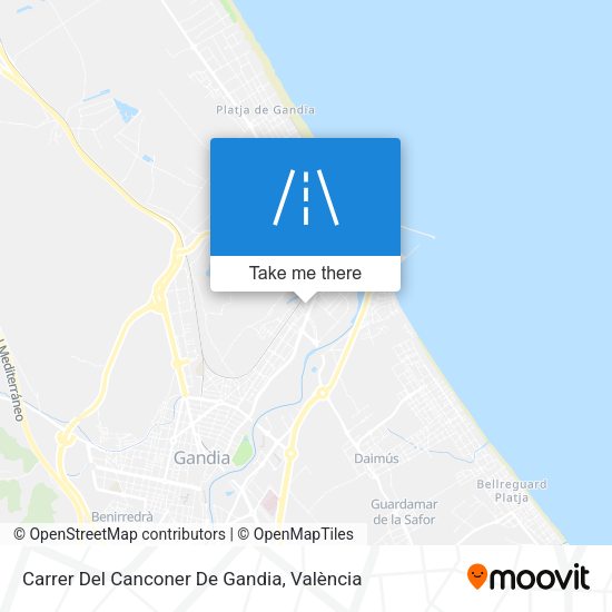 Carrer Del Canconer De Gandia map