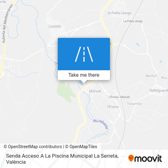 Senda Acceso A La Piscina Municipal La Serreta map