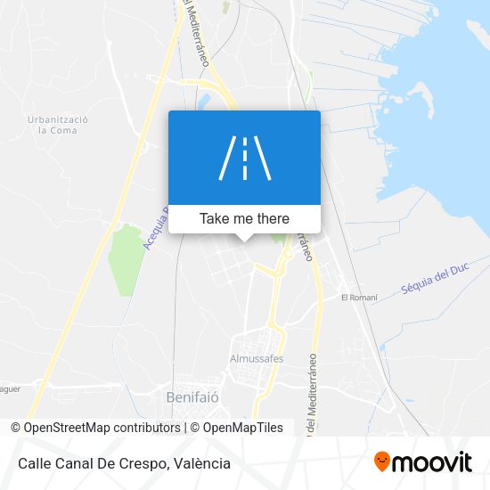 Calle Canal De Crespo map