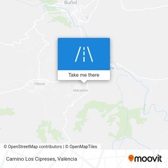 Camino Los Cipreses map
