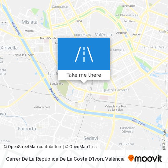 mapa Carrer De La República De La Costa D'Ivori