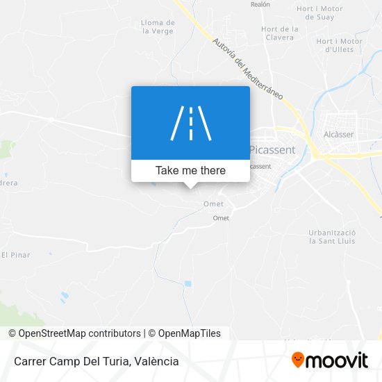 Carrer Camp Del Turia map