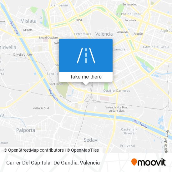 mapa Carrer Del Capitular De Gandia