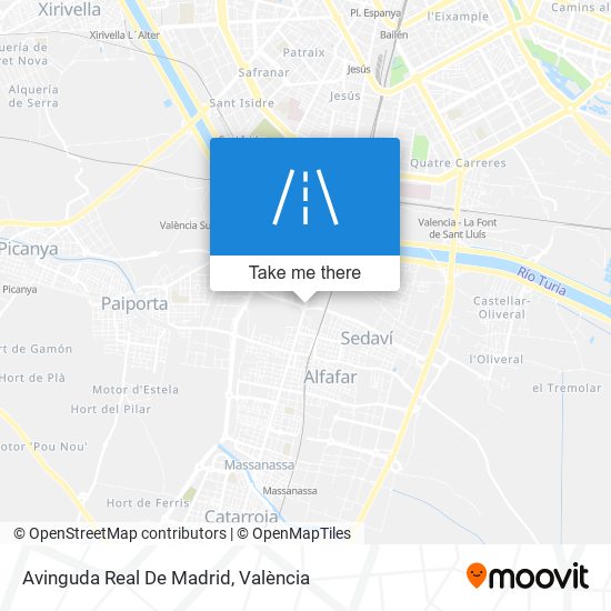 mapa Avinguda Real De Madrid