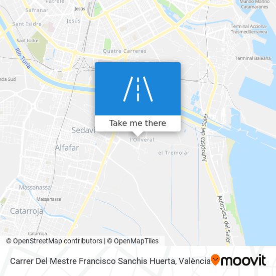 mapa Carrer Del Mestre Francisco Sanchis Huerta