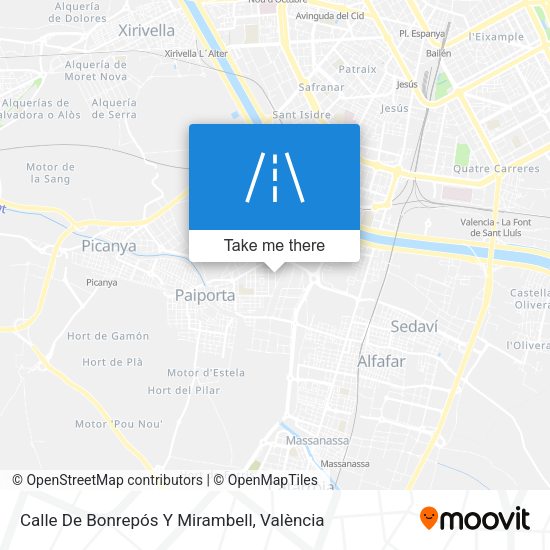 Calle De Bonrepós Y Mirambell map