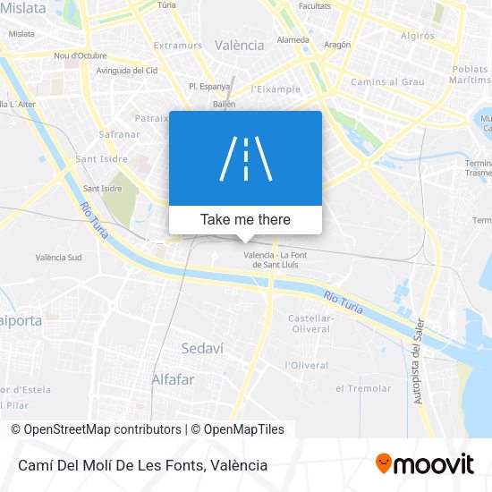 Camí Del Molí De Les Fonts map