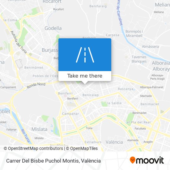 Carrer Del Bisbe Puchol Montis map