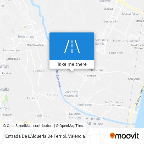 mapa Entrada De L'Alqueria De Ferriol