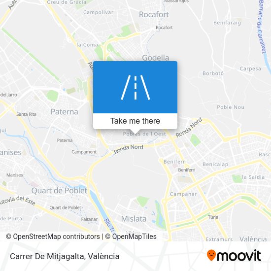 Carrer De Mitjagalta map