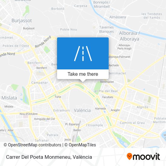 Carrer Del Poeta Monmeneu map