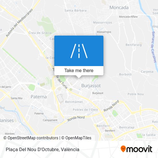 Plaça Del Nou D'Octubre map