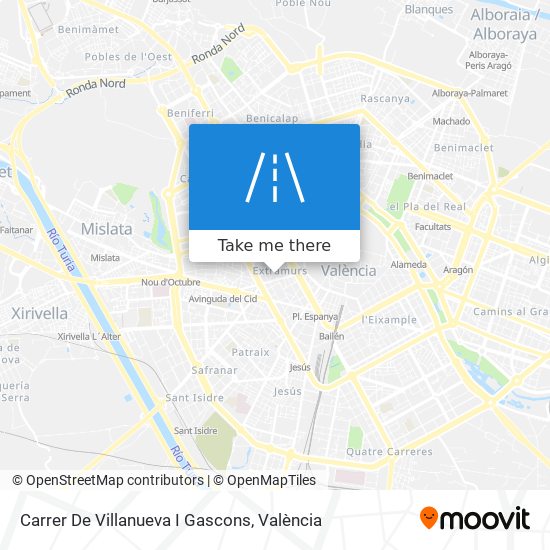mapa Carrer De Villanueva I Gascons