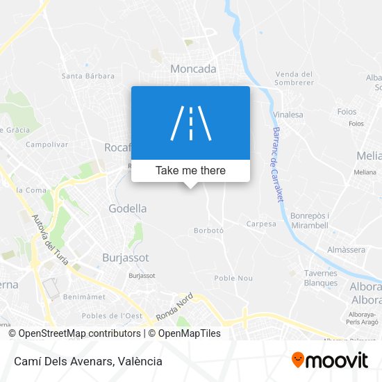 Camí Dels Avenars map