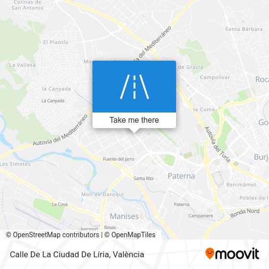 Calle De La Ciudad De Líria map
