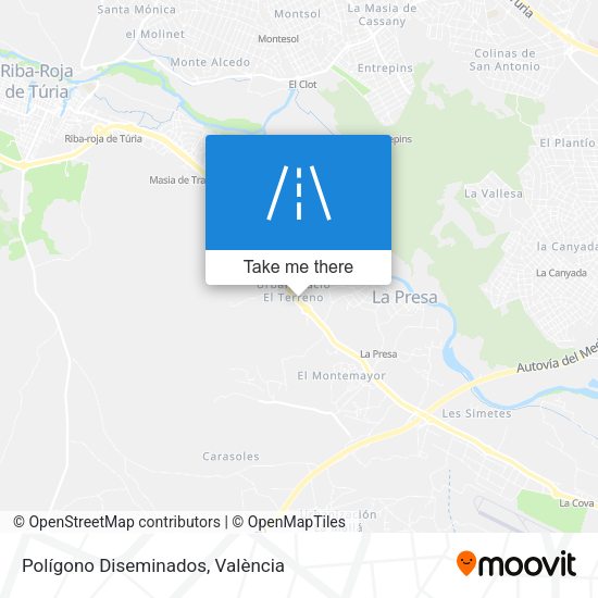 Polígono Diseminados map