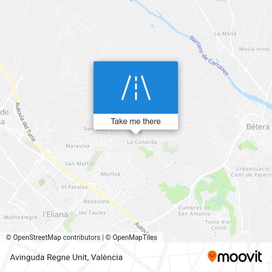 Avinguda Regne Unit map