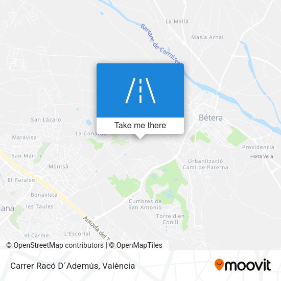 Carrer Racó D´Ademús map