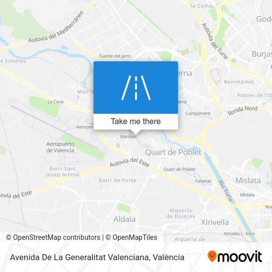 Avenida De La Generalitat Valenciana map