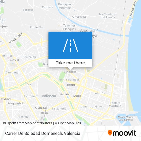 mapa Carrer De Soledad Doménech