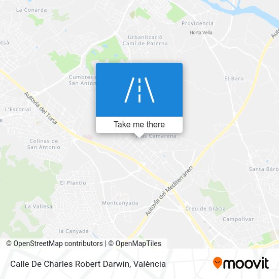 Calle De Charles Robert Darwin map
