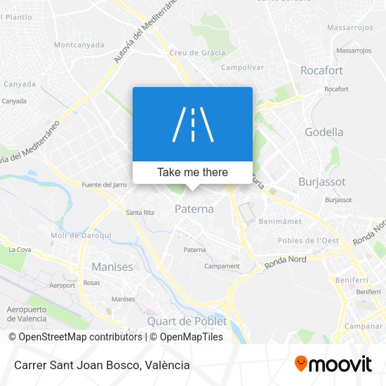 Carrer Sant Joan Bosco map