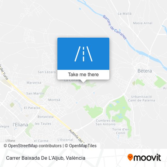 Carrer Baixada De L'Aljub map