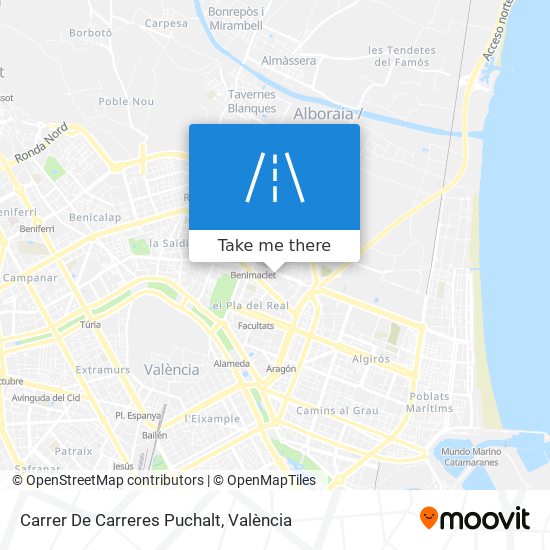 mapa Carrer De Carreres Puchalt