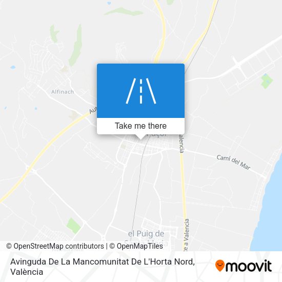 Avinguda De La Mancomunitat De L'Horta Nord map