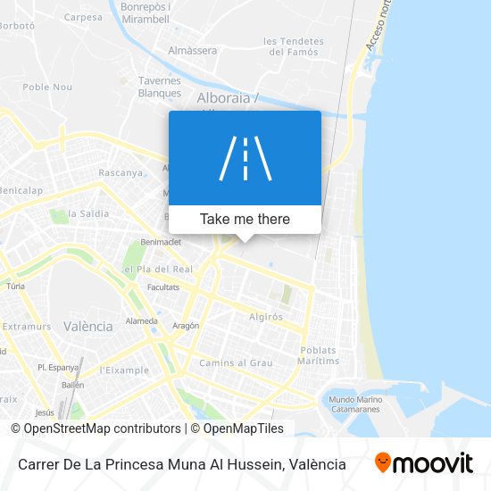 Carrer De La Princesa Muna Al Hussein map