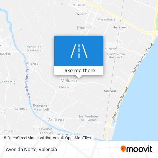 mapa Avenida Norte