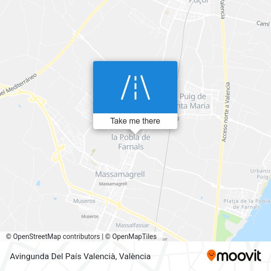 Avingunda Del País Valencià map
