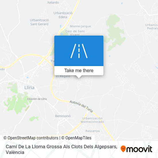 Camí De La Lloma Grossa Als Clots Dels Algepsars map