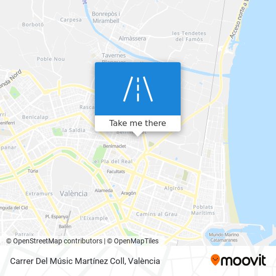 mapa Carrer Del Músic Martínez Coll