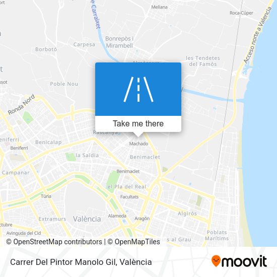 Carrer Del Pintor Manolo Gil map